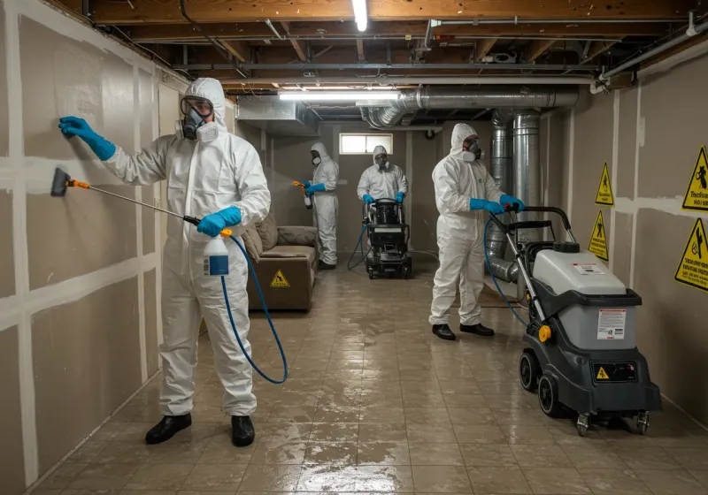 Basement Moisture Removal and Structural Drying process in North Slope Borough, AK